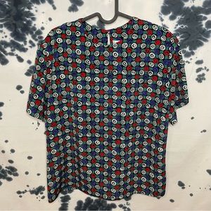 Vintage Renaissance Sportswear Petite Swirl Pattern Blouse